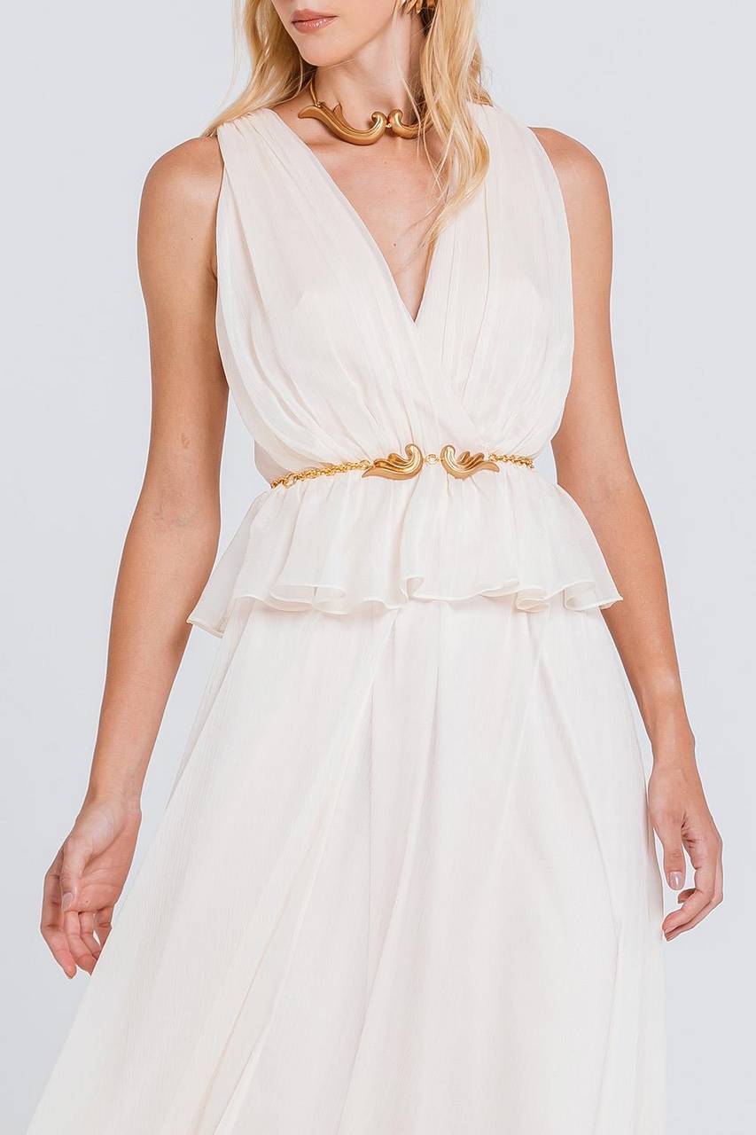 Vestido Medusa - Areia