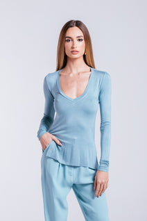Blusa Longuete Decote V - Mirante