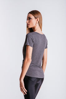 T-shirt Nó - Chumbo