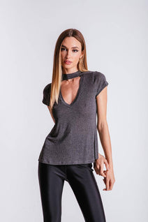 T-shirt Ana - Chumbo