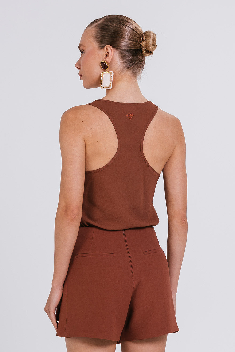 Short Saia Madalena - Chocolate