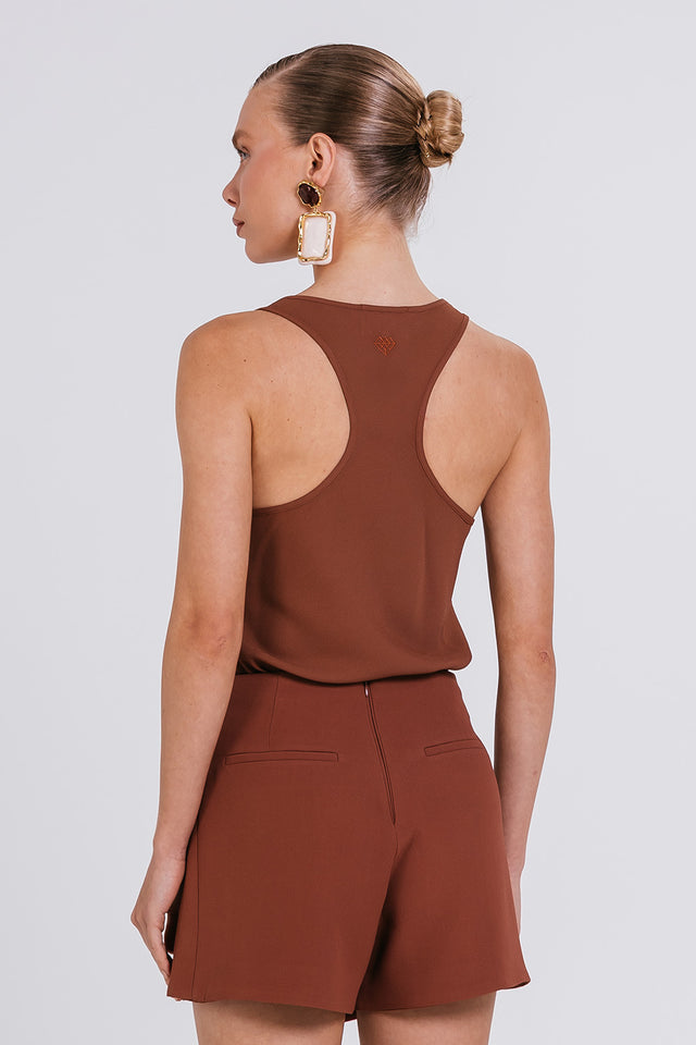 Short Saia Madalena - Chocolate
