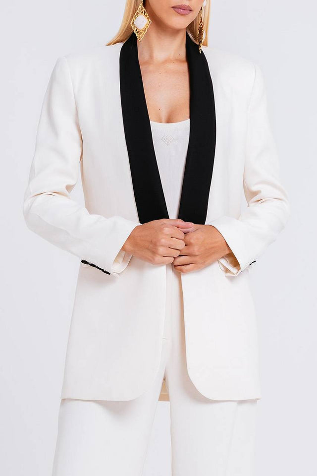 Blazer Lizie - Marfim/preto