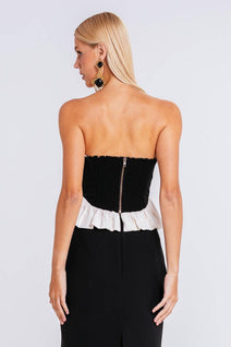 Top Melissa - Preto/marfim