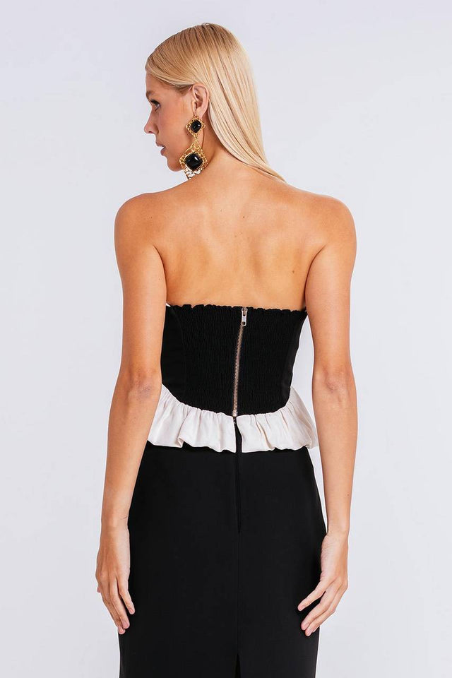 Top Melissa - Preto/marfim