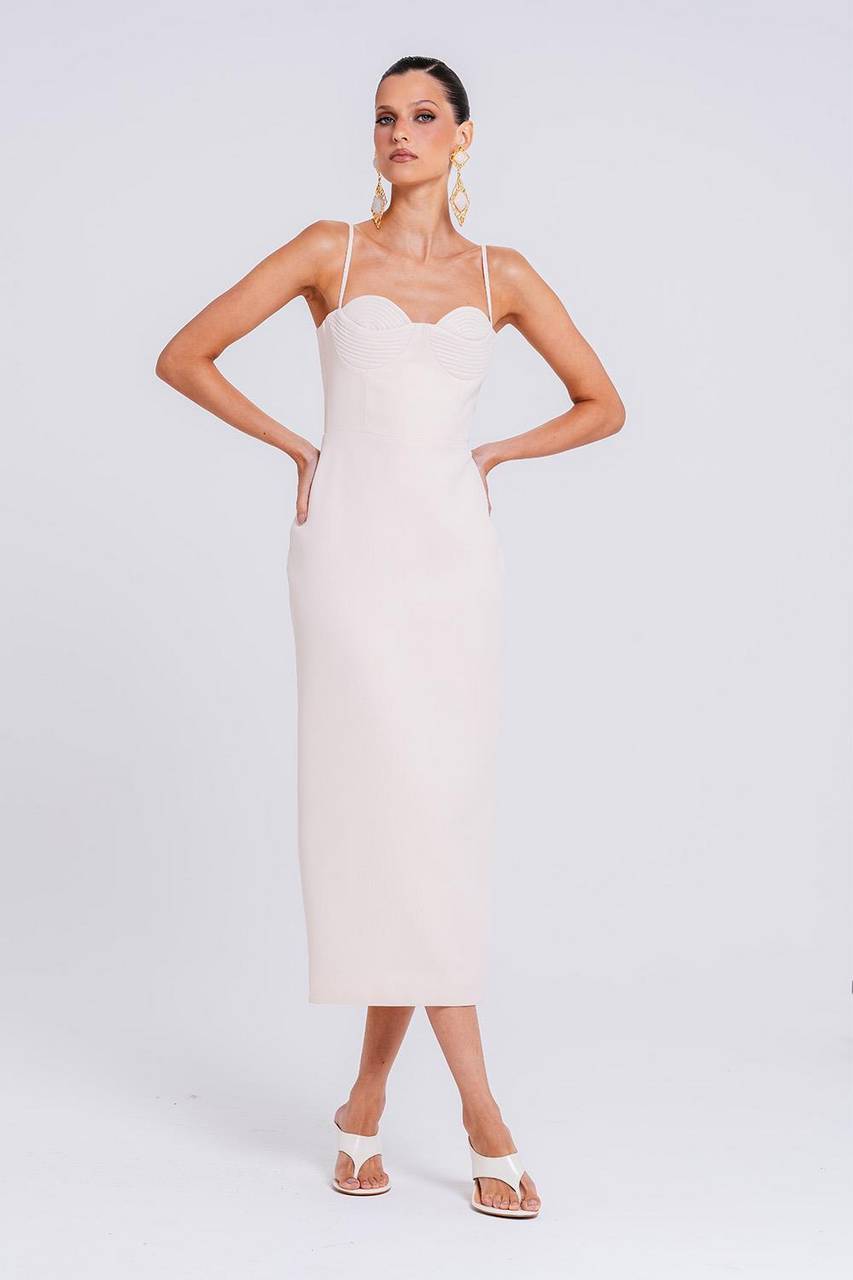 Vestido Iohara - Areia