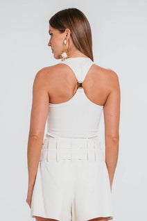 Short Saia Cali - Marfim