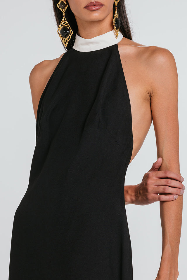 Vestido Mira - Preto/marfim