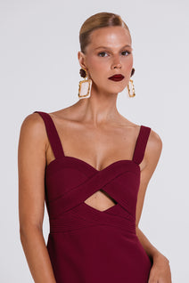 Vestido Caroline - Cabernet