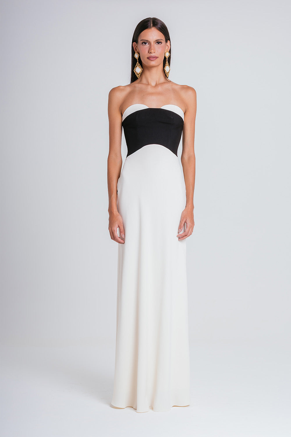 Vestido Melissa - Marfim/preto