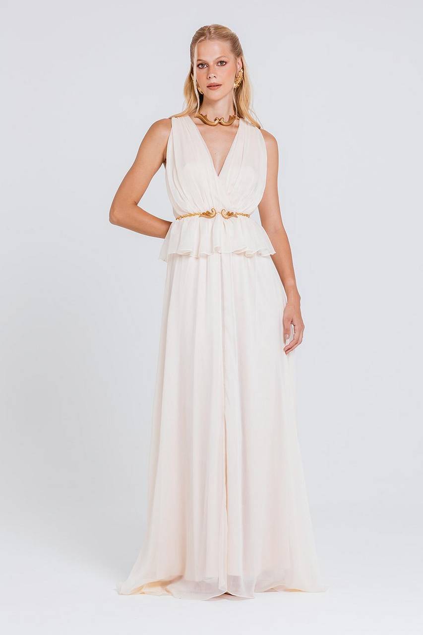 Vestido Medusa - Areia