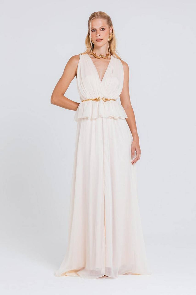 Vestido Medusa - Areia