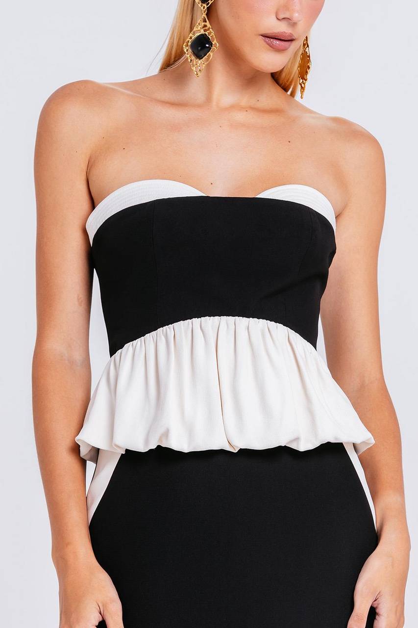 Top Melissa - Preto/marfim