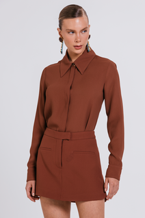 Camisa Cecilia - Chocolate