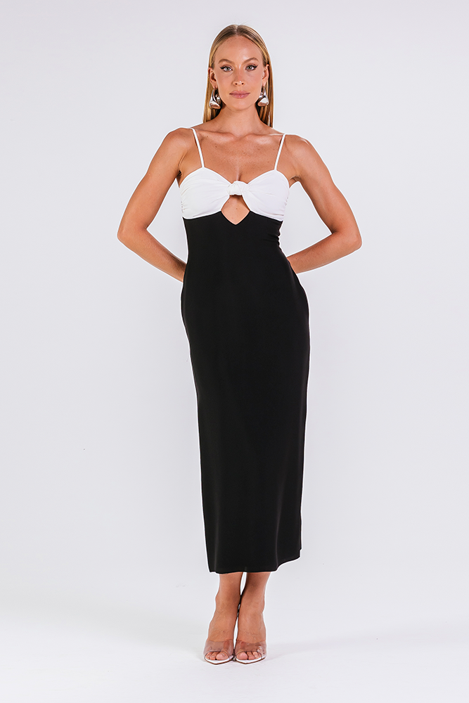 Vestido Andressa - Preto/off White