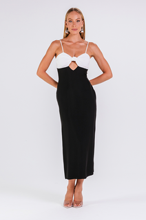 Vestido Andressa - Preto/off White