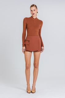 Short Saia Duda - Chocolate