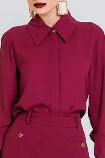Camisa Cecilia - Cabernet