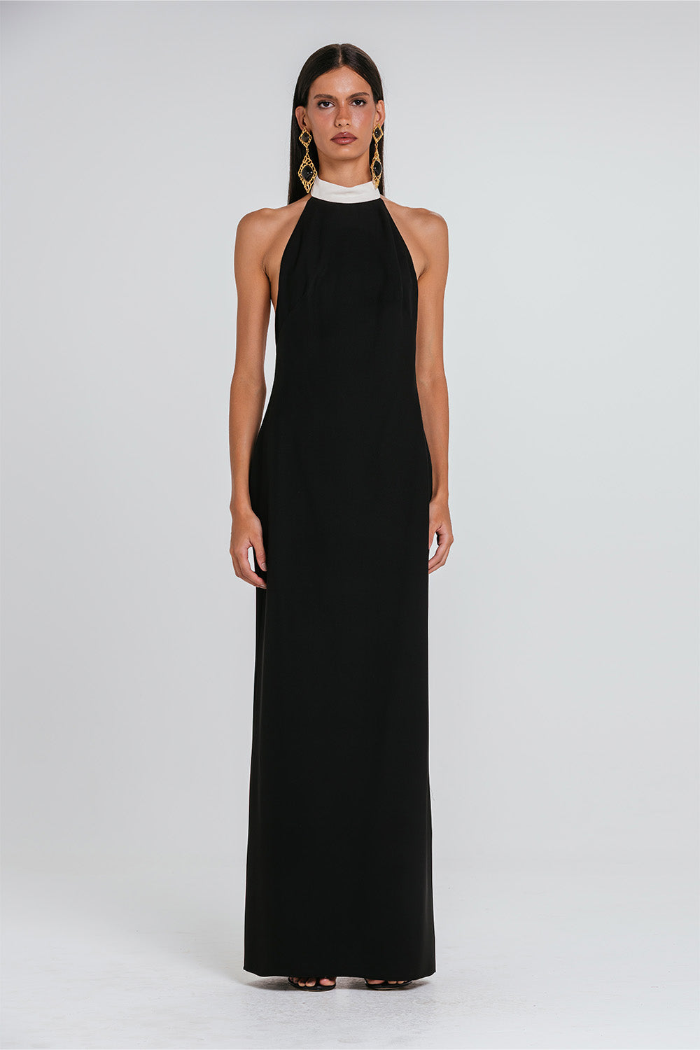 Vestido Mira - Preto/marfim