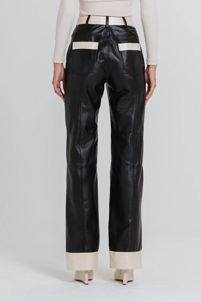 Calça Demi - Preto/marfim