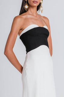 Vestido Melissa - Marfim/preto