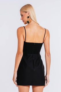 Vestido Corina Bicolor - Preto/marfim