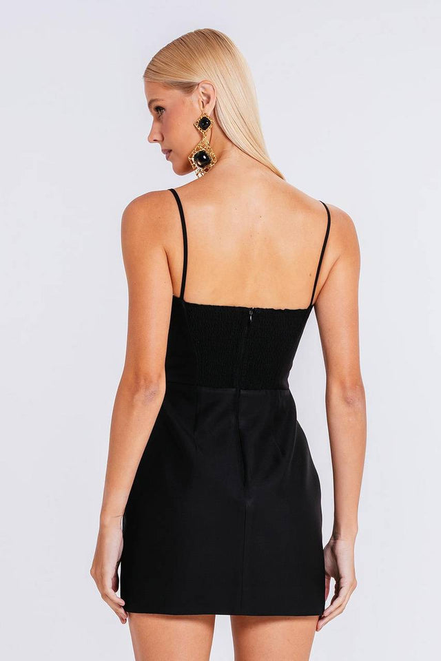 Vestido Corina Bicolor - Preto/marfim