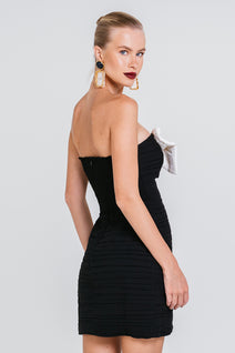 Vestido Laila - Preto/off White