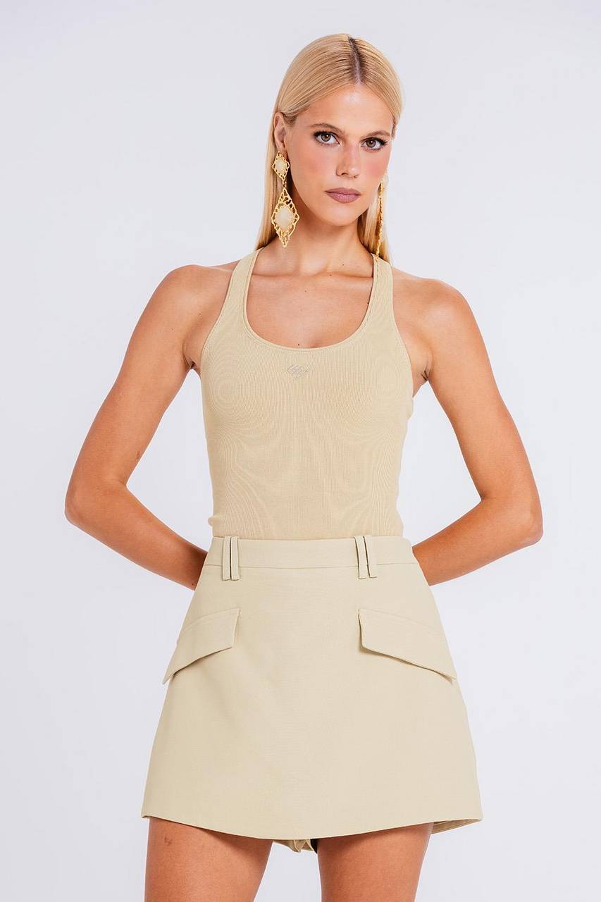 Short Saia Arabela - Sepia