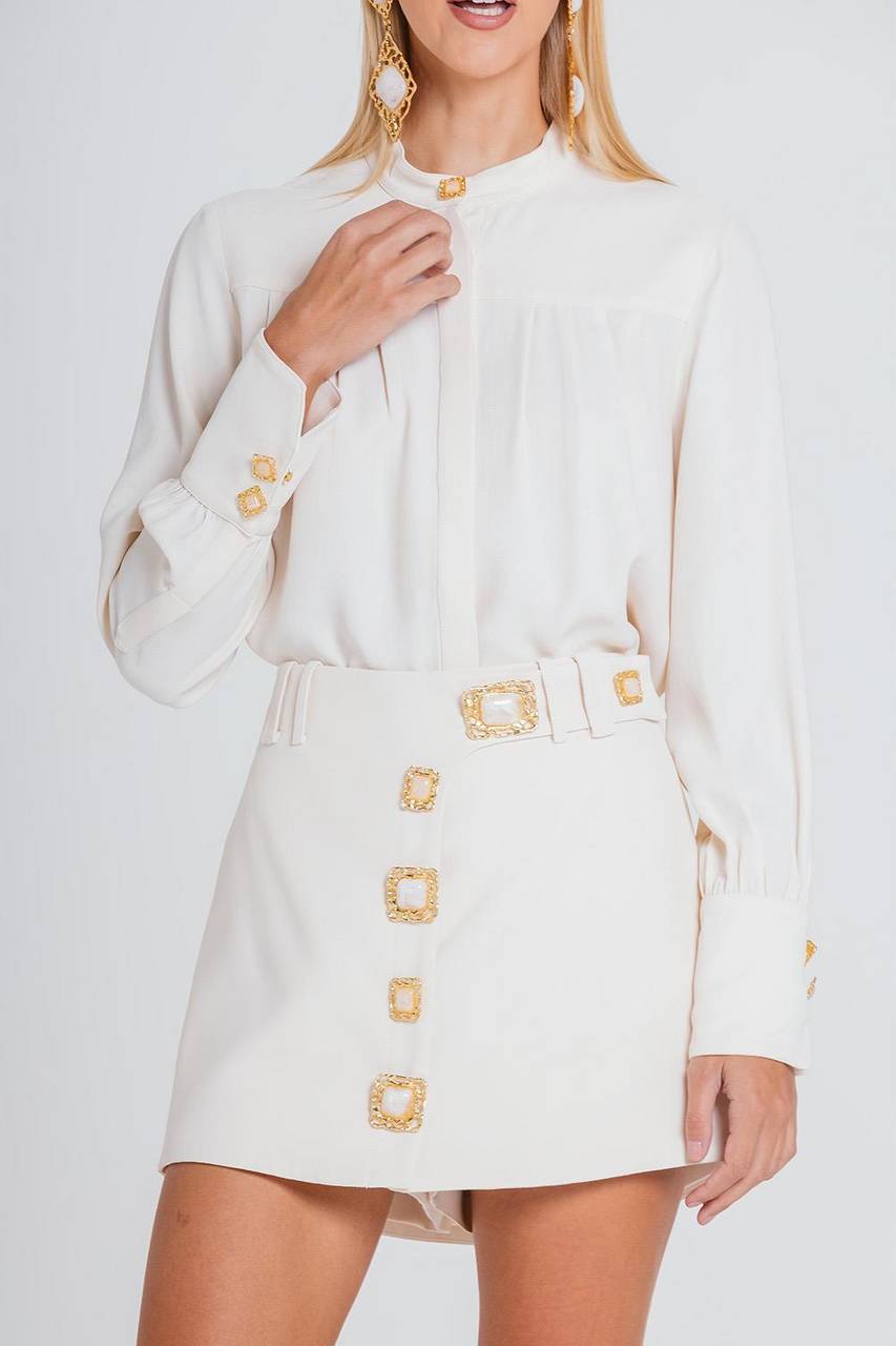 Short Saia Cleo - Marfim