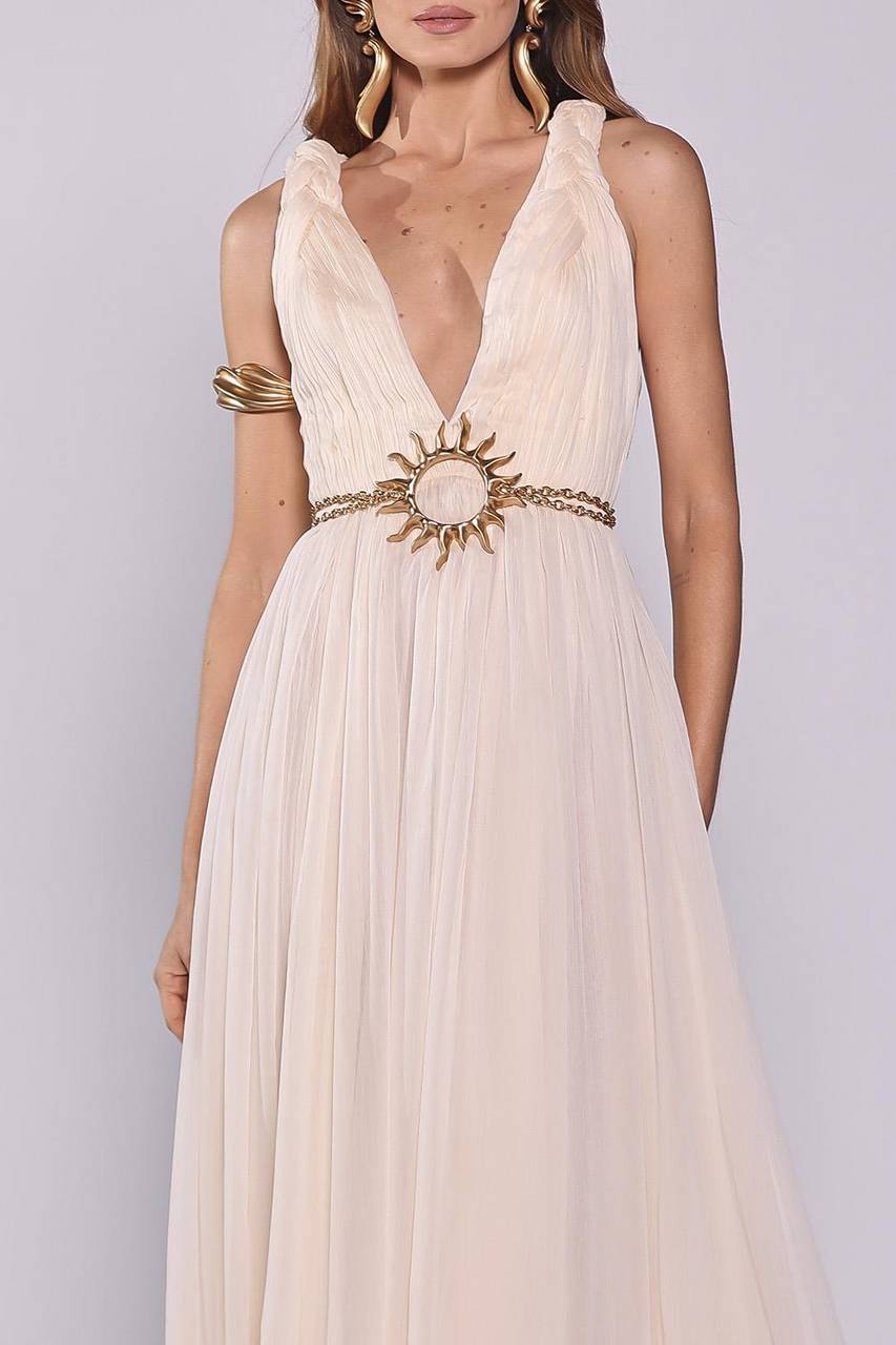 Vestido Zafira - Areia