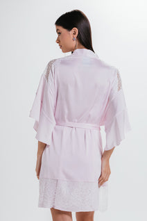 Conjunto Nat - Rosa/branco