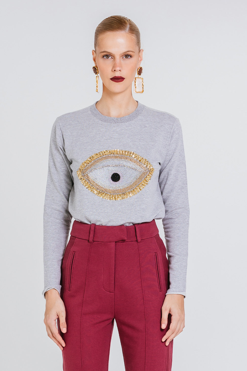 Blusa Moletom Charlene - Cinza