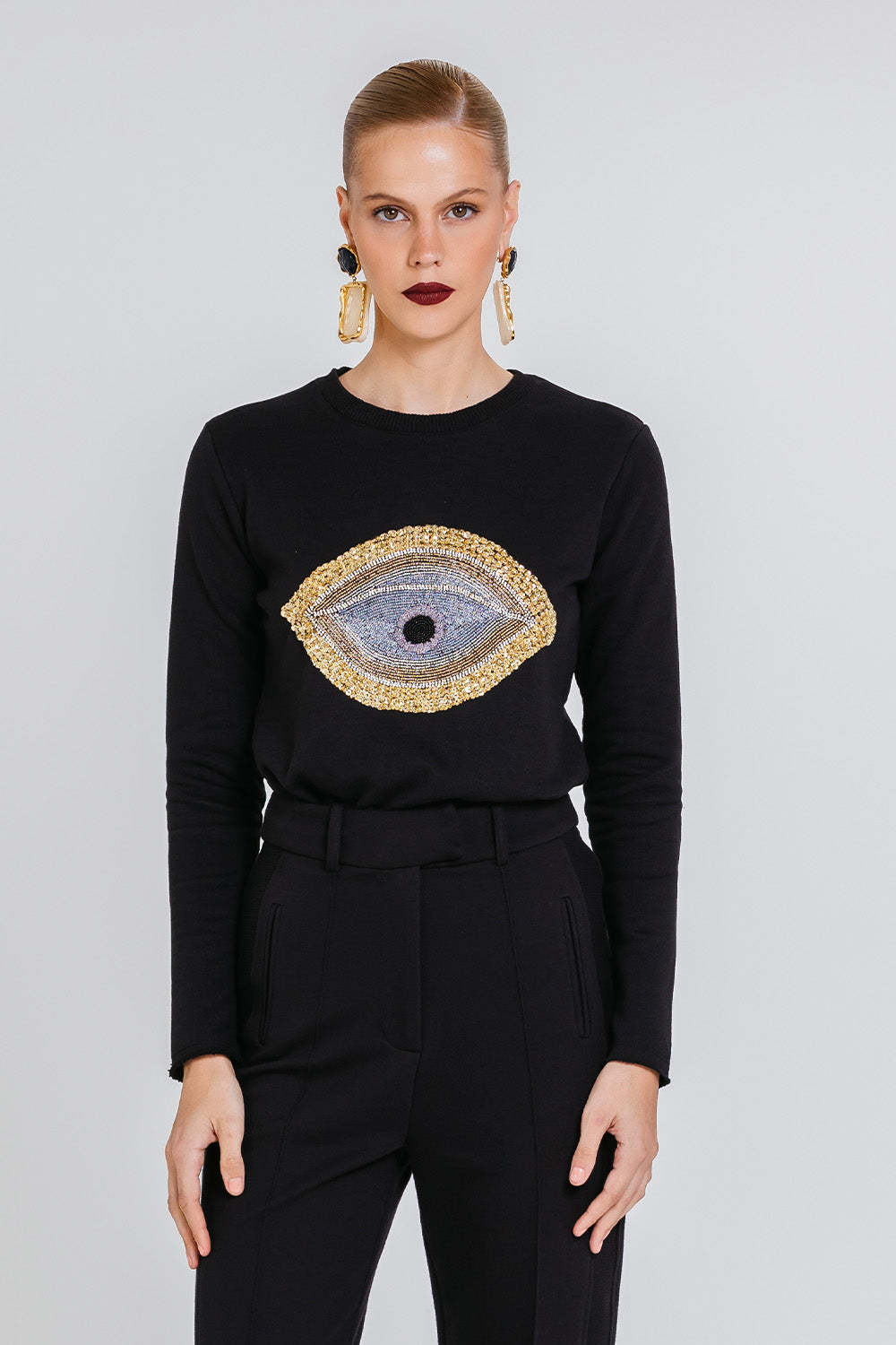 Blusa Moletom Charlene - Preto