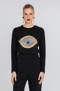 Blusa Moletom Charlene - Preto