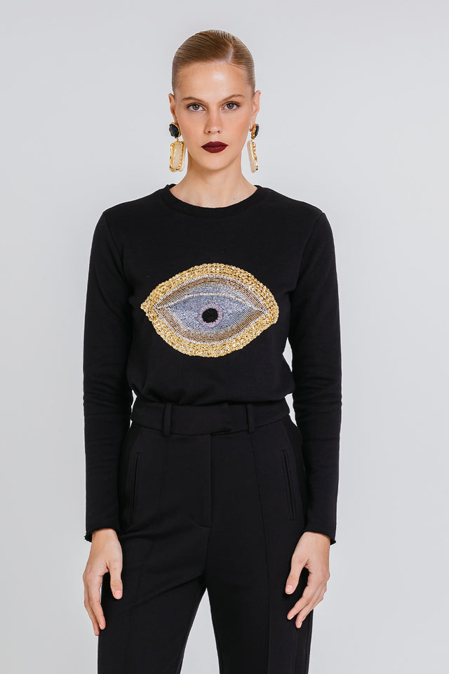 Blusa Moletom Charlene - Preto