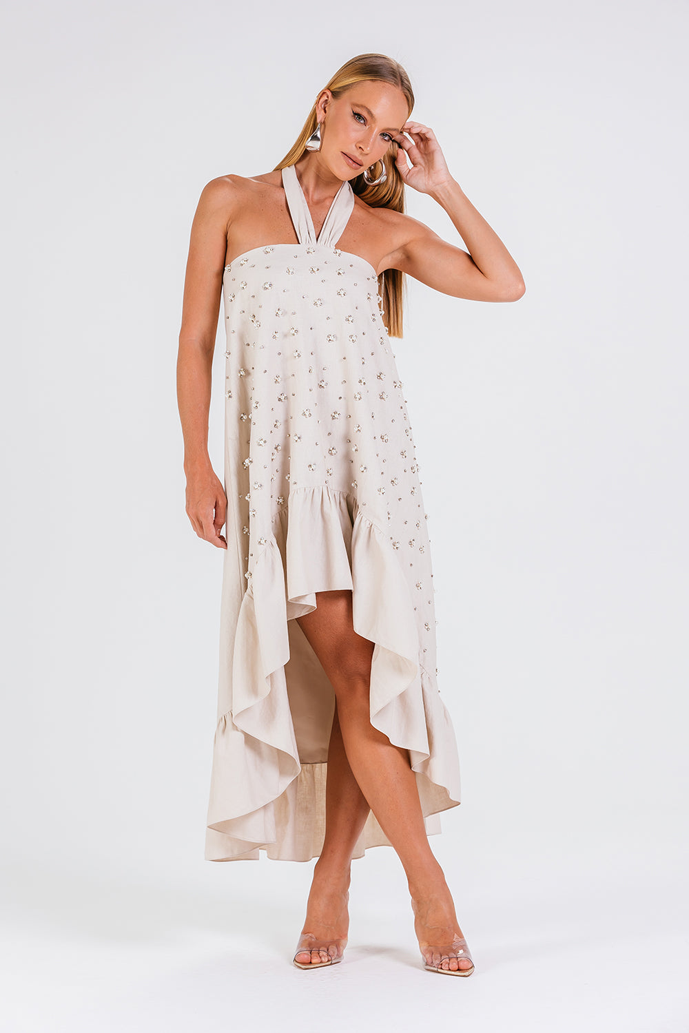 Vestido Solares - Areia
