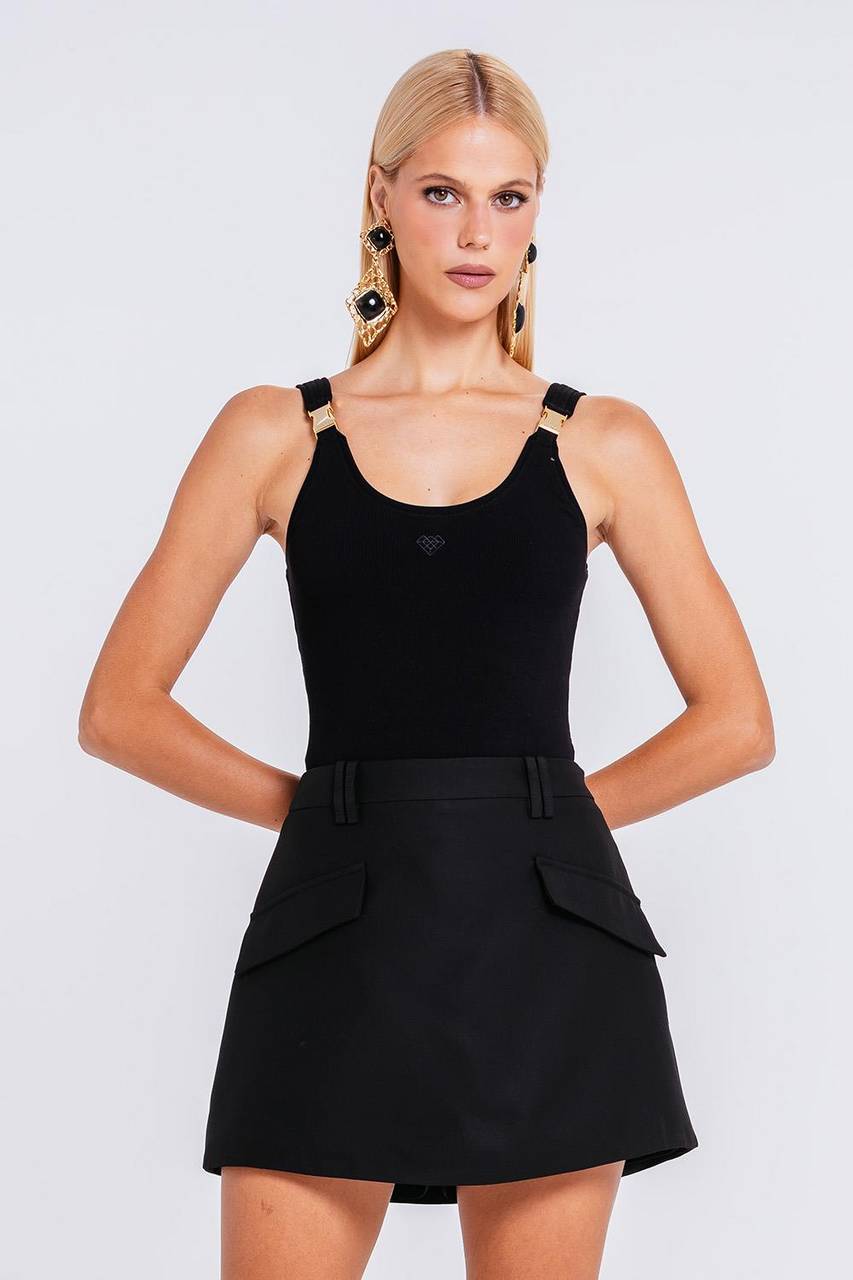 Short Saia Arabela - Preto