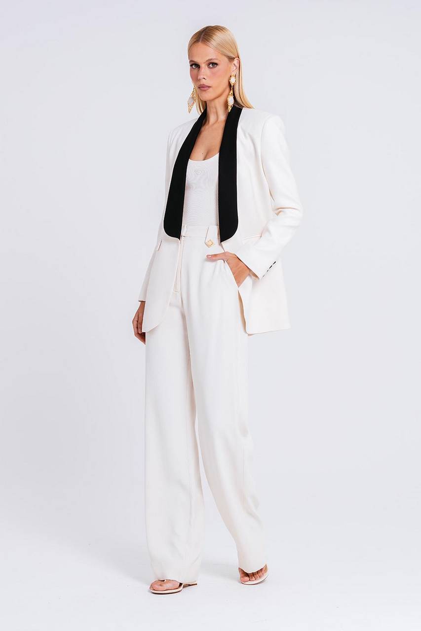 Blazer Lizie - Marfim/preto