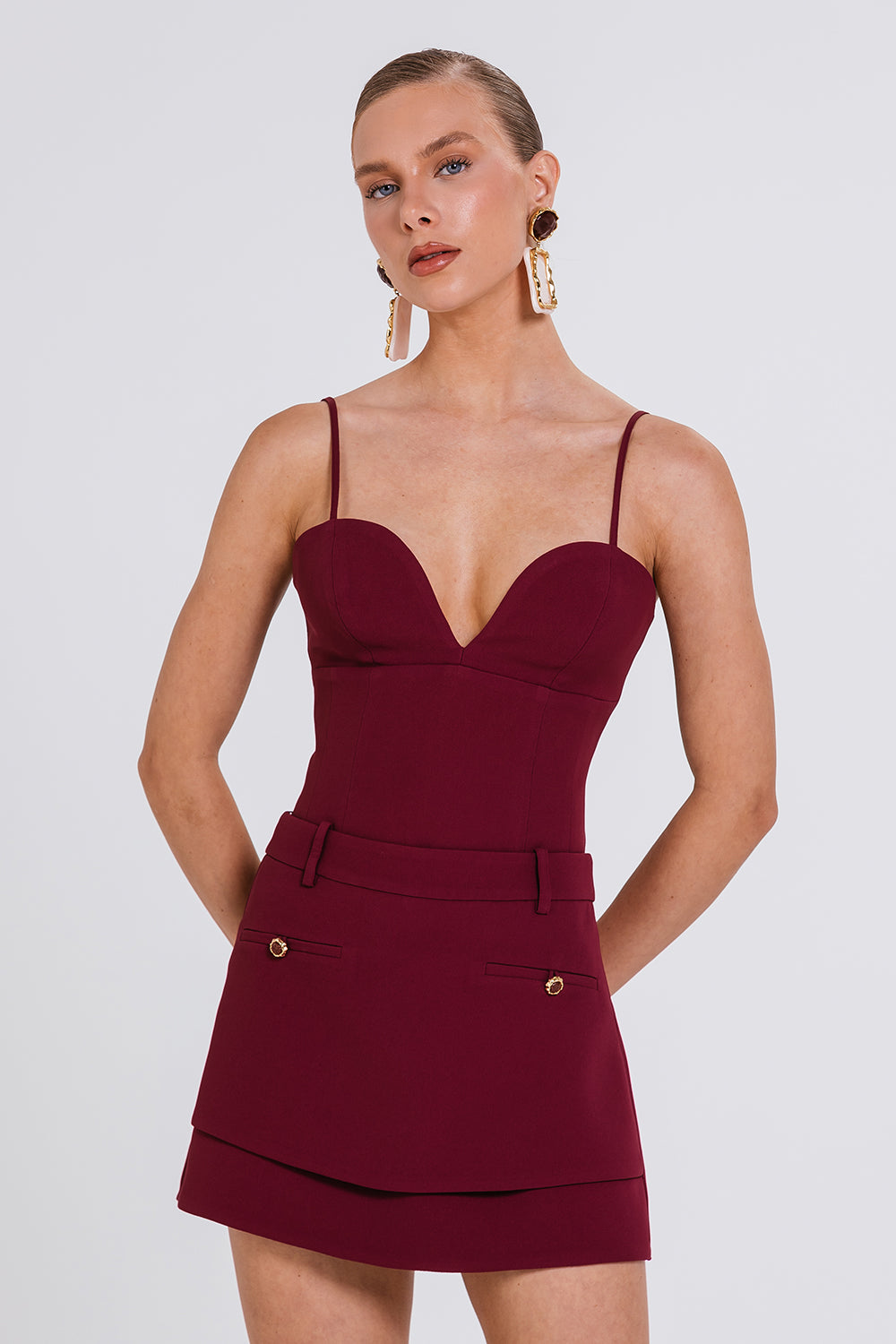 Short Saia Cora - Cabernet