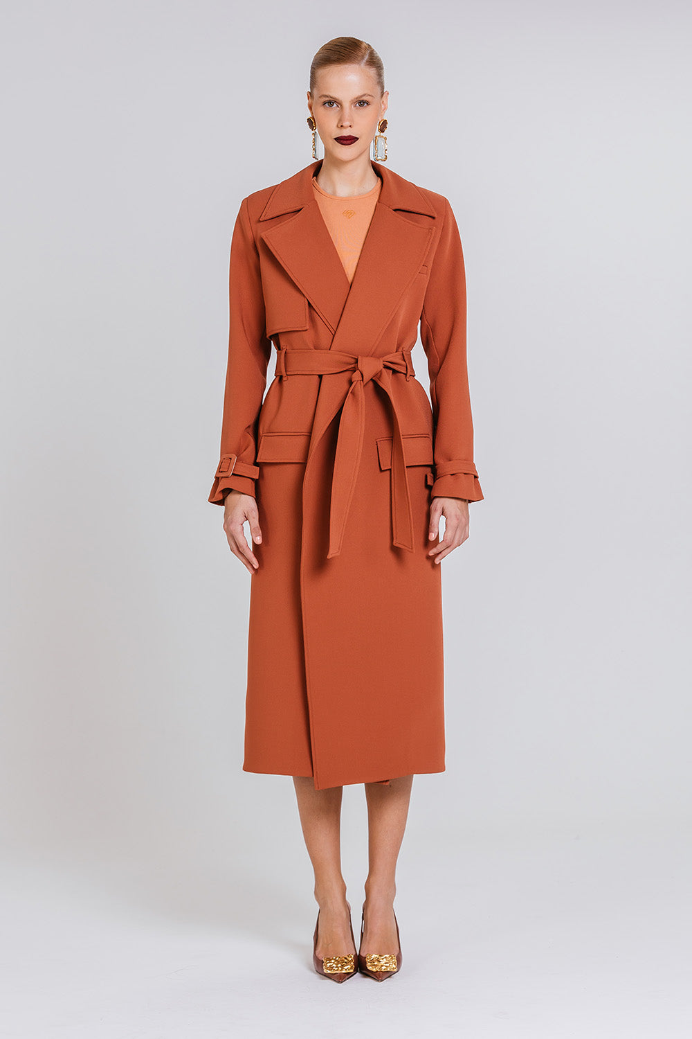 Vestido Angelina - Terracota