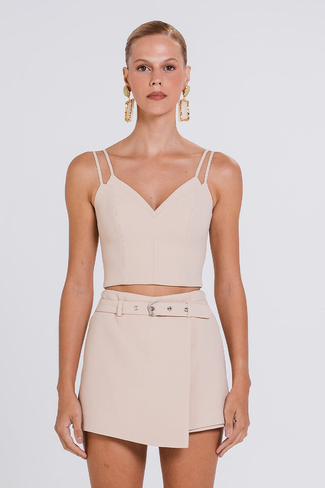 Short Saia Madalena - Latte