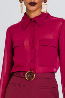 Camisa Bol - Cabernet