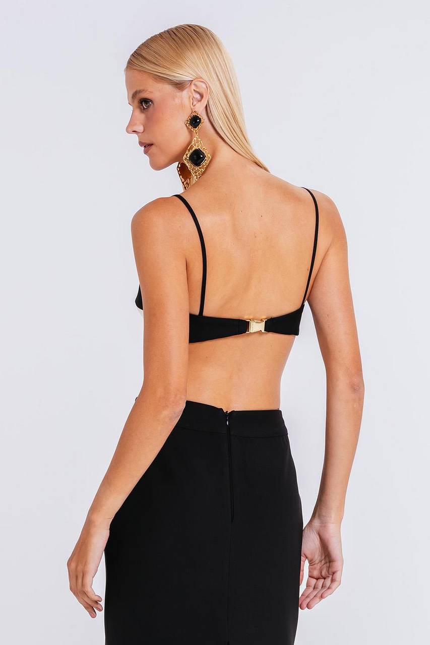 Top Maribel - Preto/marfim
