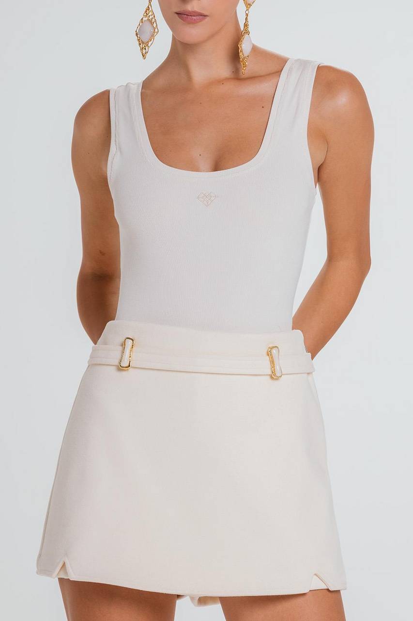 Short Saia Leia - Marfim