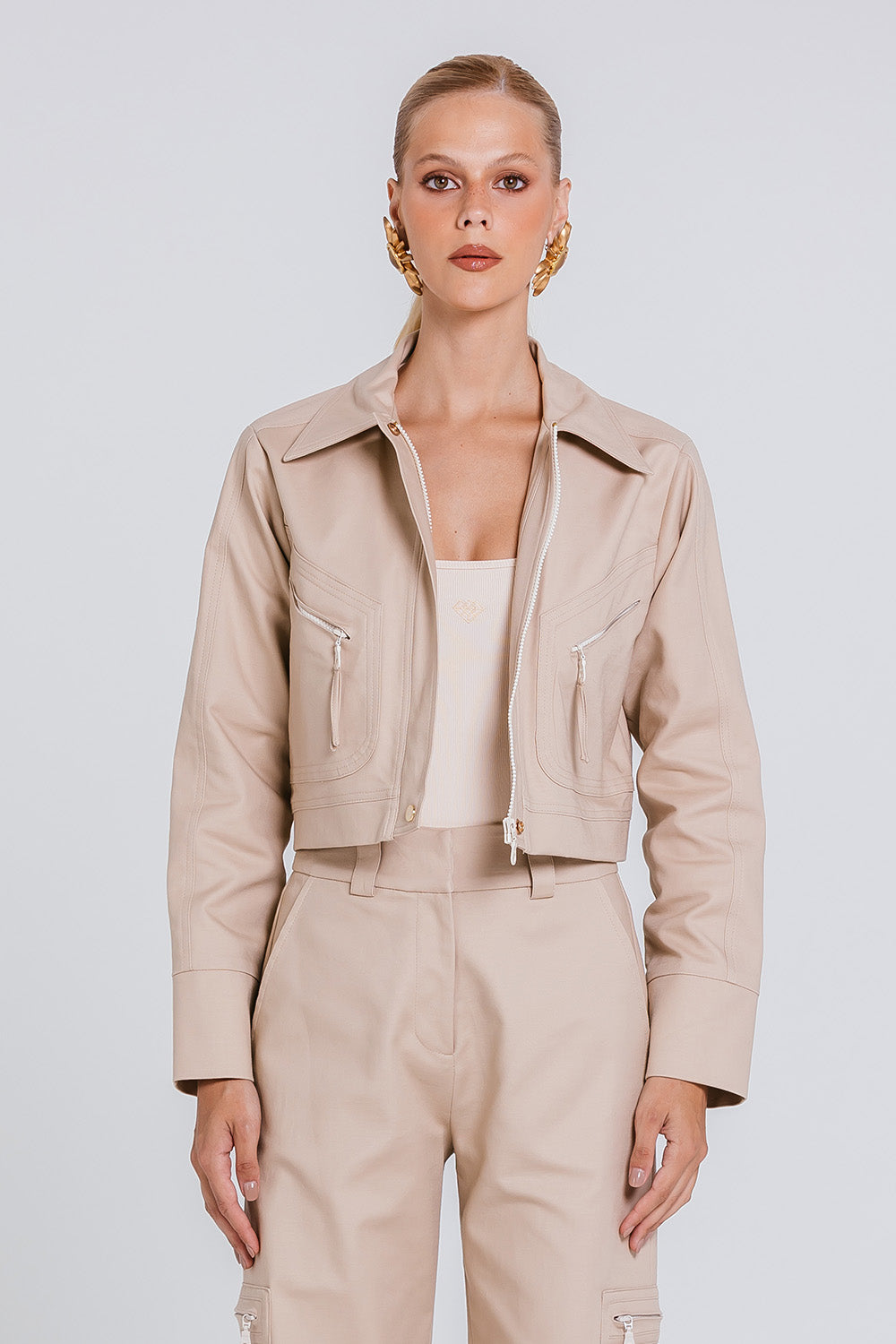 Jaqueta Solene - Areia
