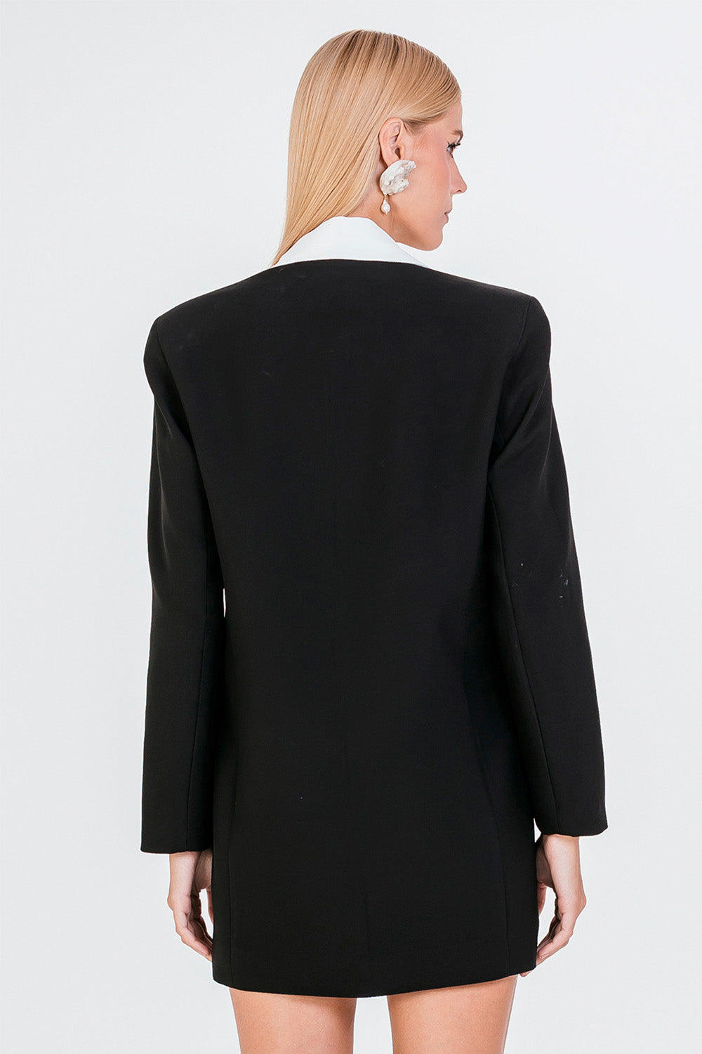 Vestido Cibele - Preto/off White