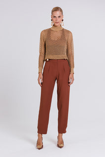 Blusa Pepita - Terracota