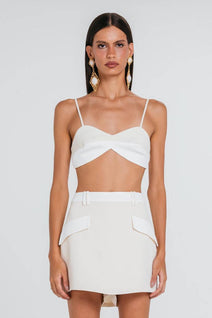 Short Saia Arabela Bicolor - Marfim/off