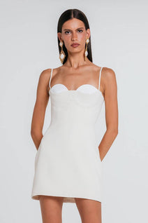 Vestido Corina Bicolor - Marfim/off